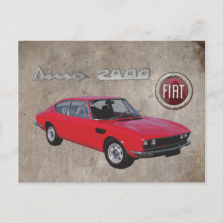FIAT DINO 2400 POSTCARD POSTKARTE
