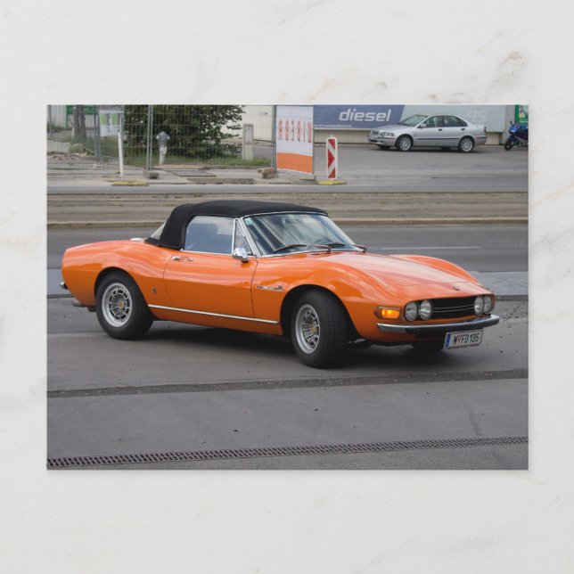 Fiat Dino Spider Postkarte (Vorderseite)