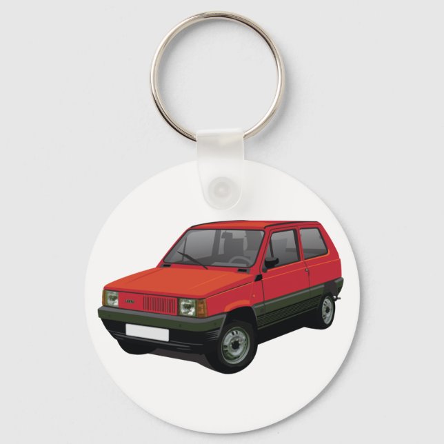 Fiat Panda 30 / 45 rot Schlüsselanhänger (Vorderseite)