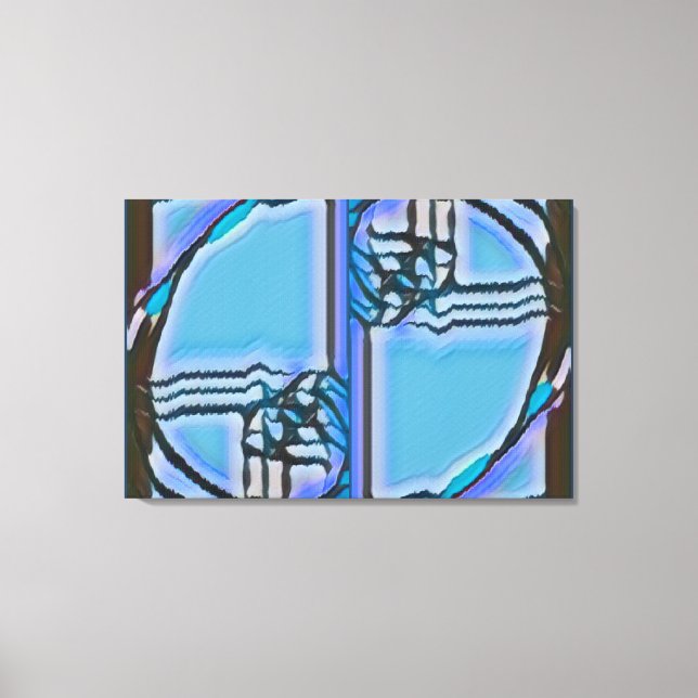 FIB 369 | Blues, Fibonacci Leinwanddruck (Vorderseite)