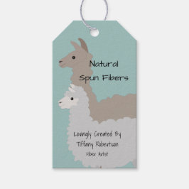 Fiber Artist Alpaca und Llama Yarn Hangtag Geschenkanhänger