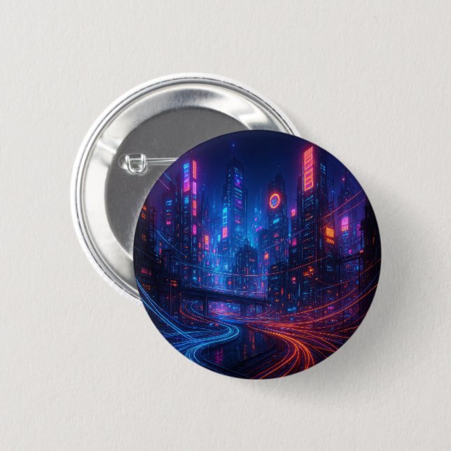 Fiber Optic Cityscape Button (Vorne & Hinten)