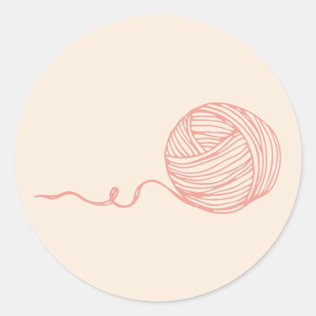 Fiberkünstler Modernes Garn-Rundsticker Runder Aufkleber (Vorderseite)