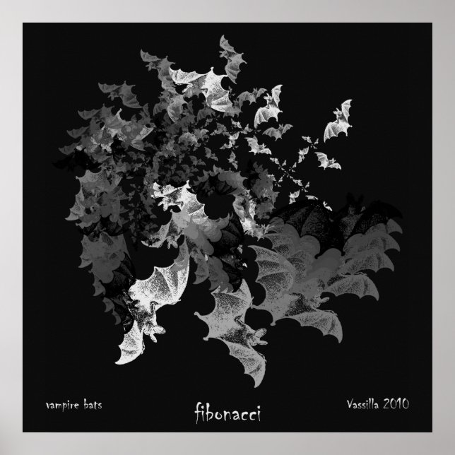 Fibonacci Bats Poster Printwerbung (Vorne)