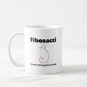 Fibonacci bildete Körper Übergewicht Fettleibigkei Kaffeetasse
