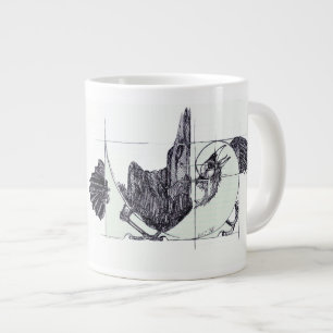 Fibonacci Corvid Links-Handed Jumbo-Tasse