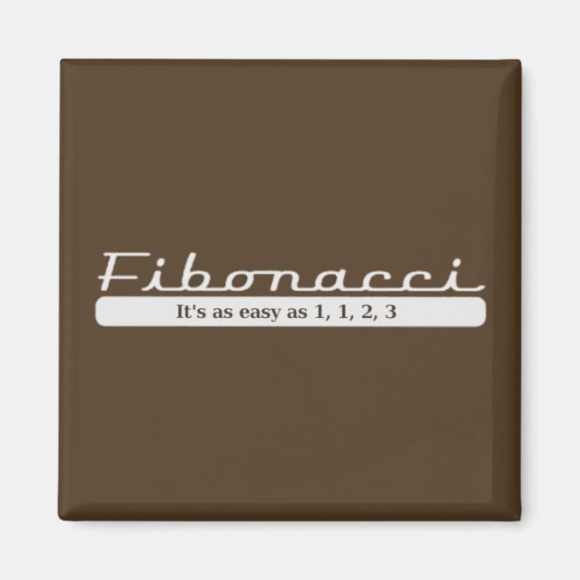 Fibonacci... Es ist so einfach wie 1, 1, 2, 3 Magnet (Vorne)