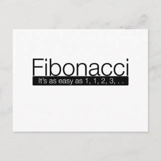 Fibonacci - es ist so einfach wie 1, 2, 3, . postkarte