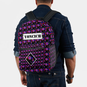 Fibonacci 'Fish Black' von Kenneth Yoncich Bedruckter Rucksack