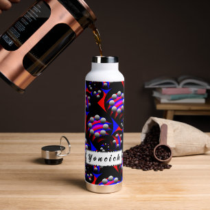 Fibonacci "Fish Black" von Kenneth Yoncich Trinkflasche