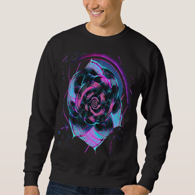 Fibonacci-Folge Blumen Vaporwave-Ästhetik Sweatshirt (Vorderseite)