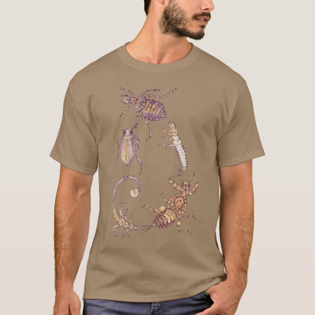 Fibonacci Frischwasser-Bug-Spirale T-Shirt (Vorderseite)