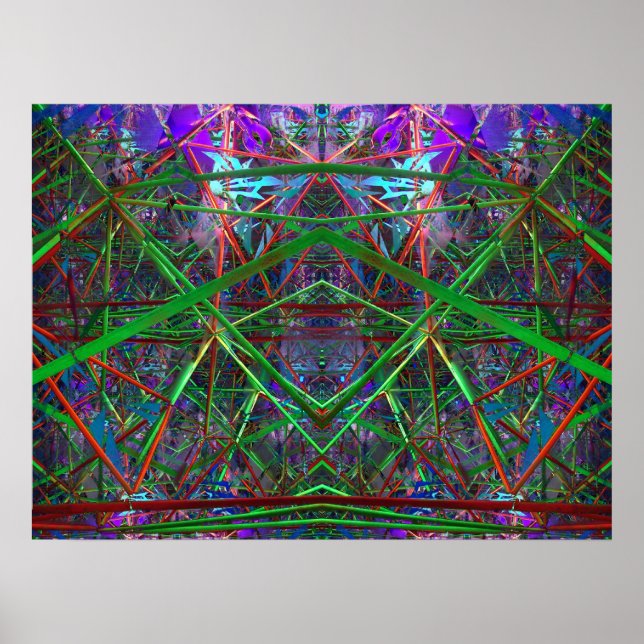 Fibonacci Geometric Space Poster (Vorne)