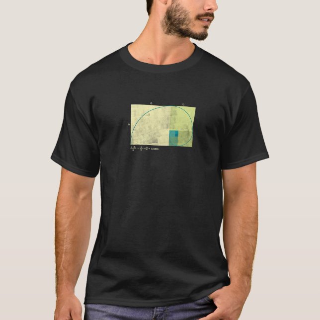 Fibonacci Golden Ratio - mit beruhigender Halbtonw T-Shirt (Vorderseite)