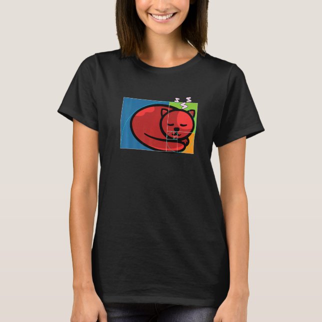 Fibonacci-Katze oder Goldener Schnitt und Spirale  T-Shirt (Vorderseite)