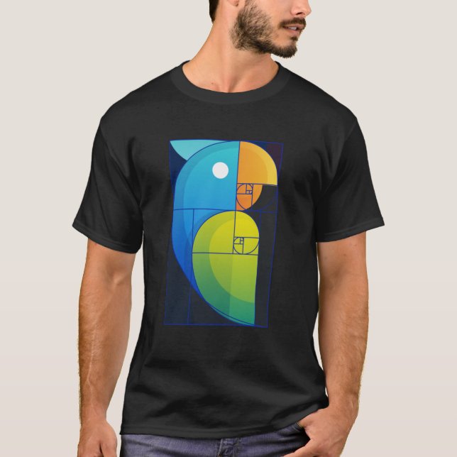 Fibonacci Papagei 1 T-Shirt (Vorderseite)