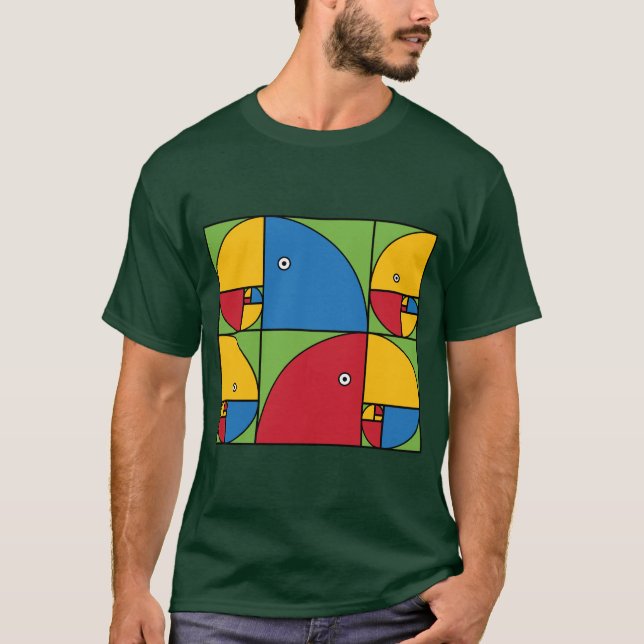Fibonacci-Papageien T-Shirt (Vorderseite)