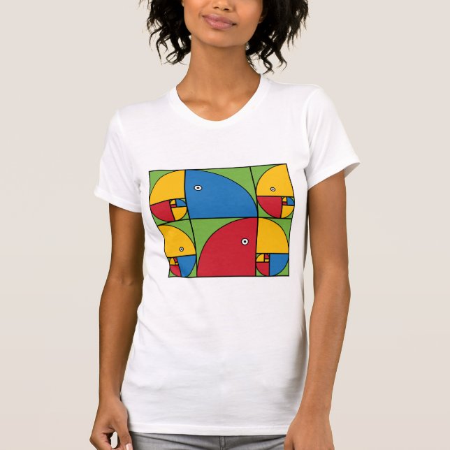 Fibonacci-Papageien T-Shirt (Vorderseite)