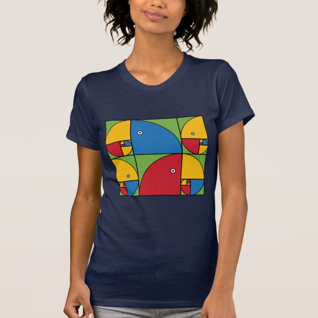 Fibonacci-Papageien T-Shirt (Vorderseite)
