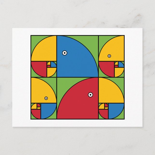 Fibonacci Parrots Postkarte (Vorderseite)
