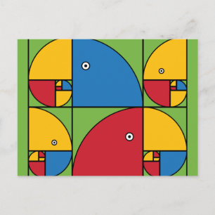 Fibonacci Parrots Postkarte