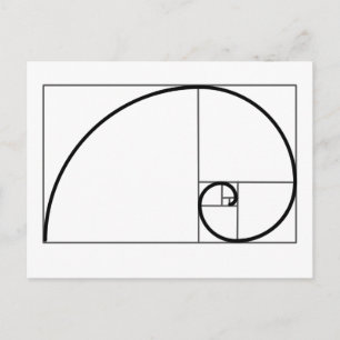 Fibonacci Ratio Postkarte