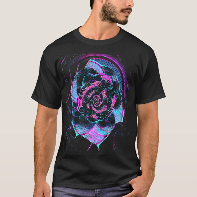 Fibonacci Sequence Flower Vaporwave Aesthetics T-Shirt (Vorderseite)