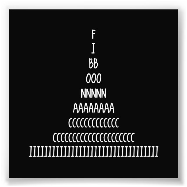 Fibonacci Sequence Fotodruck (Vorne)