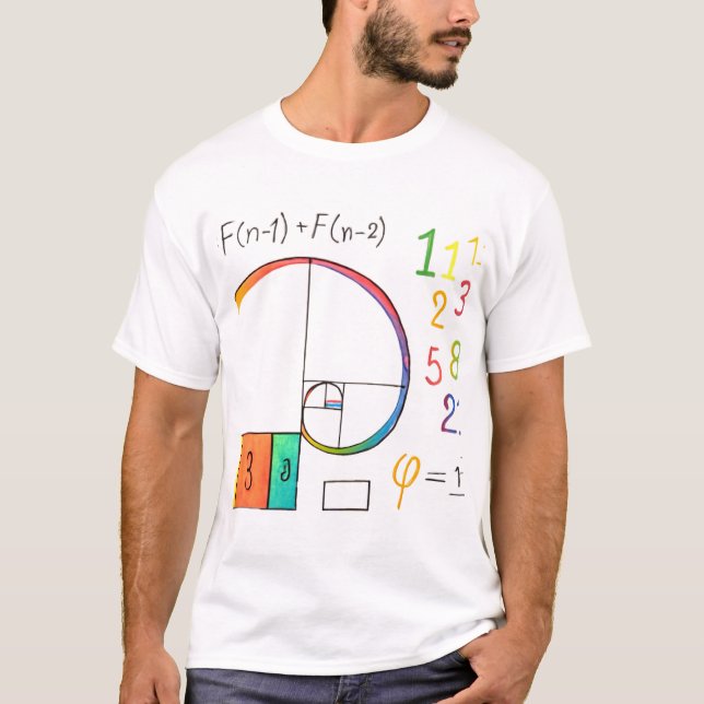 Fibonacci Sequence & Golden Ratio Math T - Shirt (Vorderseite)