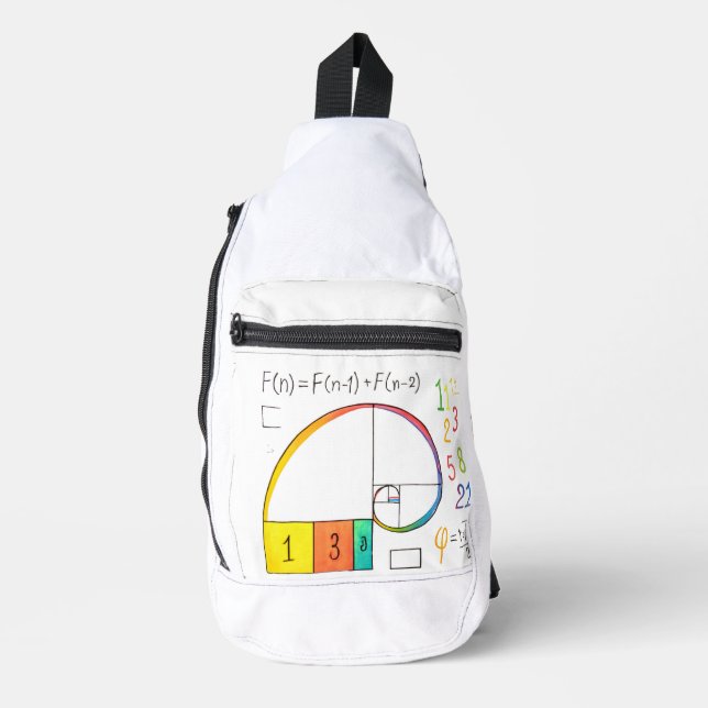 Fibonacci Sequence & Golden Ratio Sling Bag (Vorderseite)