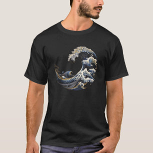 Fibonacci Sequence Kanagawa Wave T-Shirt