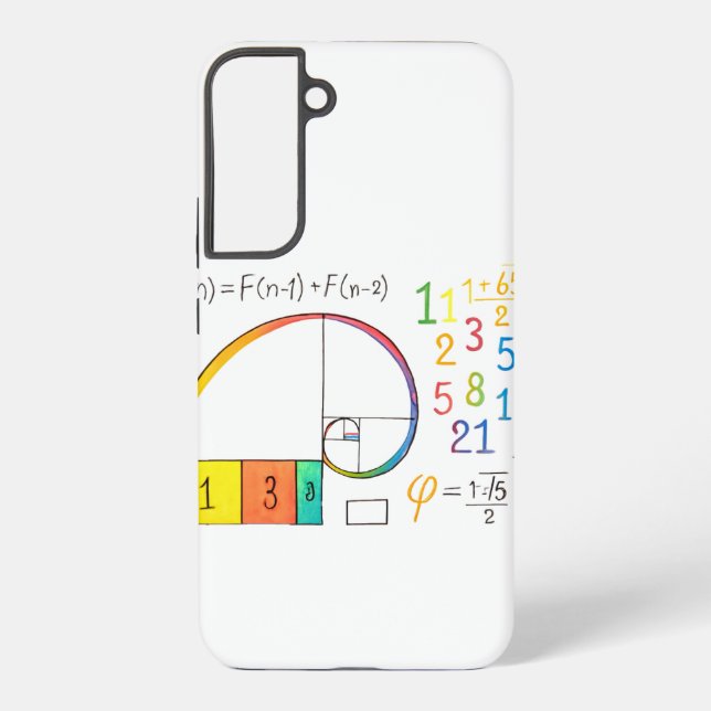 Fibonacci Sequence Spiral Samsung Case Galaxy Hülle (Rückseite)