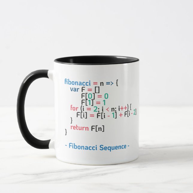 Fibonacci-Sequenzfunktion| Codeausschnitt Tasse (Links)
