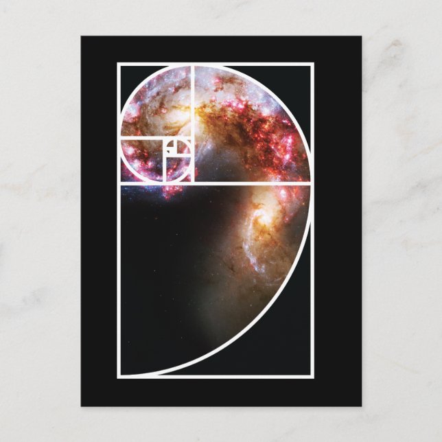 Fibonacci Spiral Galaxy Postkarte (Vorderseite)