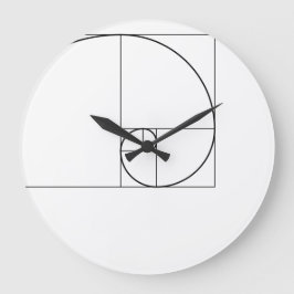 Fibonacci Spiral Golden Verhältnis Große Wanduhr