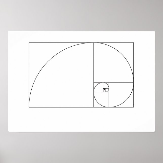 Fibonacci Spiral Poster (Vorne)