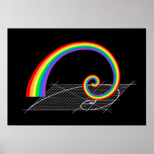 Fibonacci Spiral Poster
