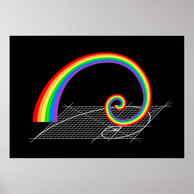 Fibonacci Spiral Poster (Vorne)