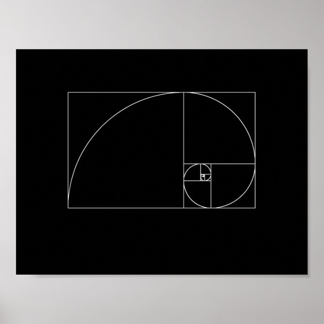 Fibonacci Spiral Poster (Vorne)