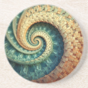 Fibonacci Spiral Sandstone Untersetzer