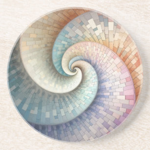 Fibonacci Spiral Sandstone Untersetzer
