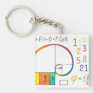 Fibonacci Spiral Schlüsselanhänger