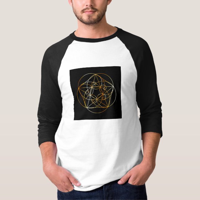 Fibonacci-Spirale die heilige Geometrie T-Shirt (Vorderseite)