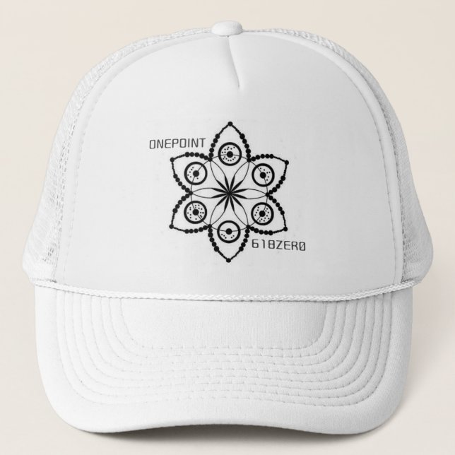 Fibonacci Trucker Hat/Cap Sacred Geometry Truckerkappe (Vorderseite)