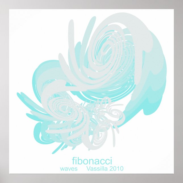 Fibonacci Waves Großes Poster (Vorne)