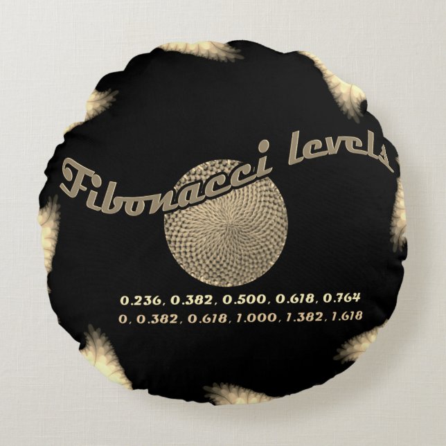 Fibonacci-Zahlen für Händler Rundes Kissen (Vorderseite)