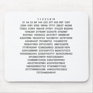 Fibonacci-Zahlen in Chakra Farben Mousepad