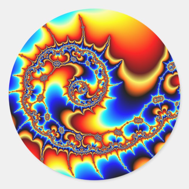 Fibonaccispikeral Runder Aufkleber (Vorderseite)