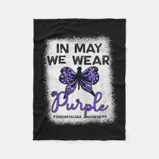 Fibro Bewusstseinssprache im Mai tragen wir Lila H Fleecedecke