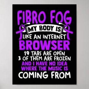 Fibro Fog - Fibro Survivor Funny Fibromyalgie Awar Poster